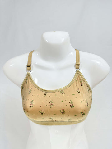 Blendivo Floral Lycra Bralette (Beige)