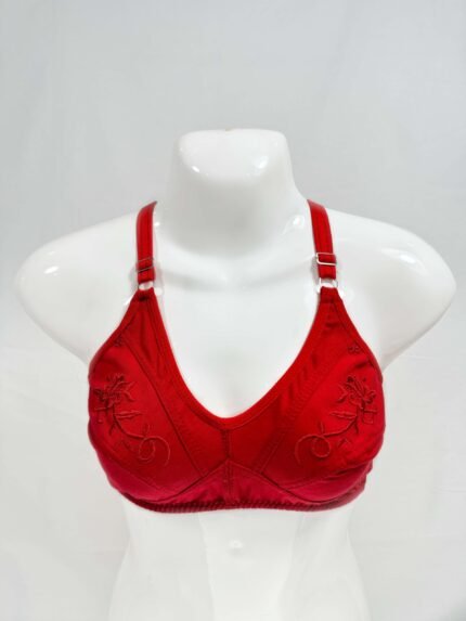Embroided Summer Bra (Red)