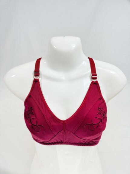 Embroided Summer Bra (Burgundy)