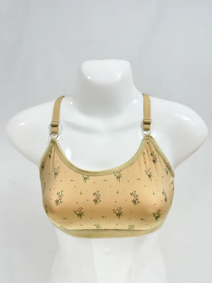 Blendivo Floral Lycra Bralette (Beige)